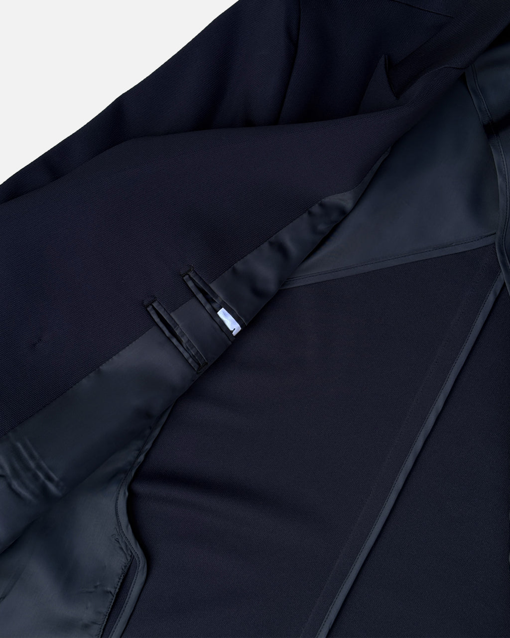 Bare Brown Double Breasted Knit Blazer - Navy