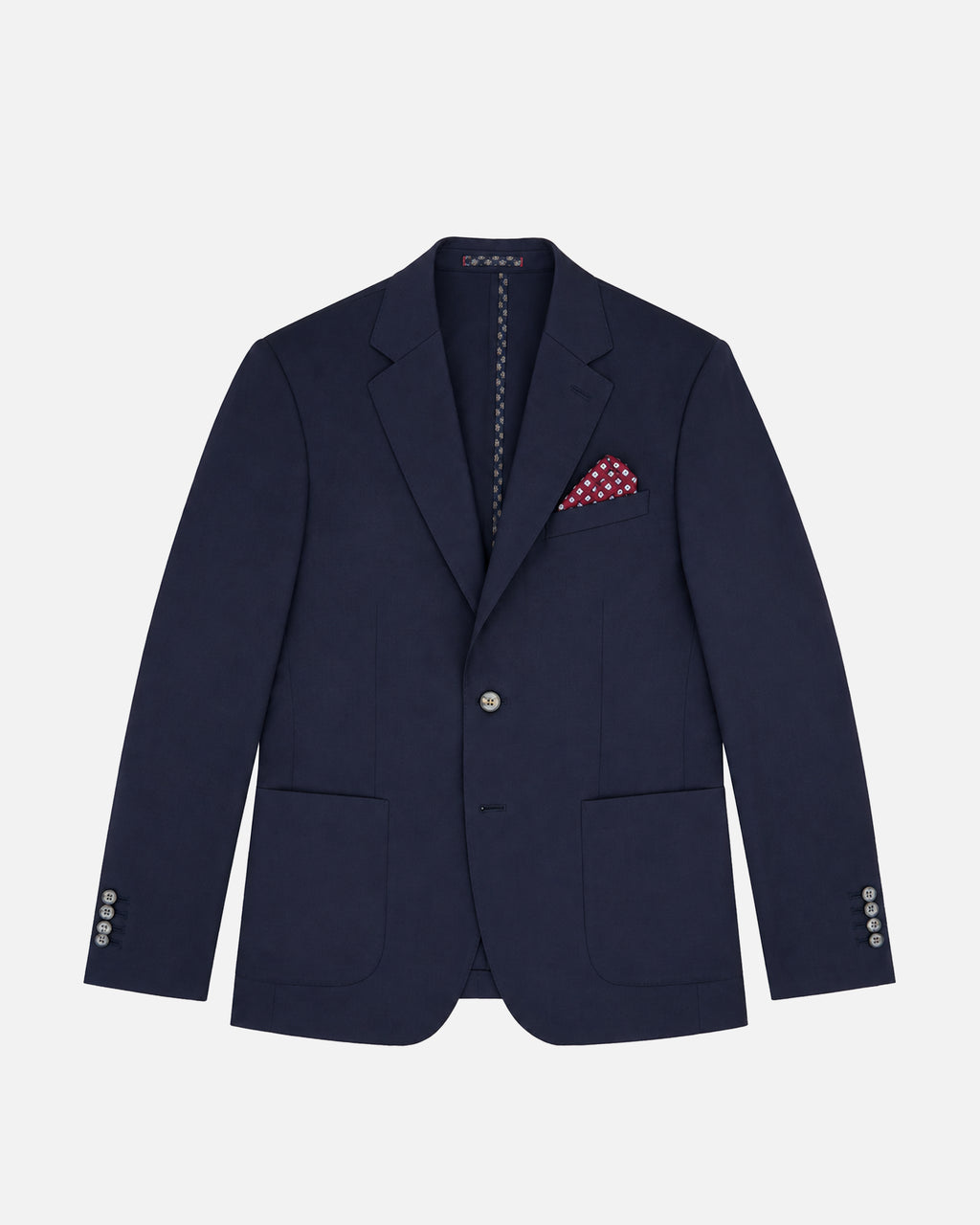 Bare Brown Solid Woven Blazer- Navy