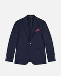 Bare Brown Solid Woven Blazer- Navy