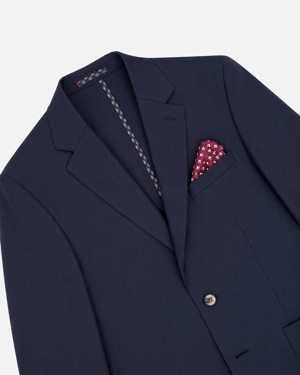 Bare Brown Solid Woven Blazer- Navy