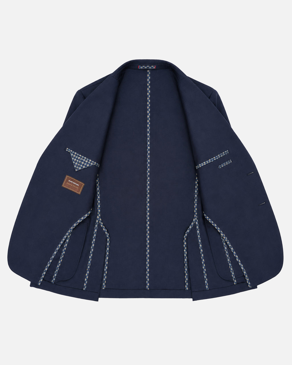 Bare Brown Solid Woven Blazer- Navy