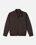 Bare Brown Suede Bomber Jacket with 2 way Zipper - Brown