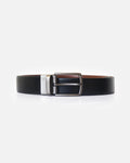 Men's Reversible Solid Genuine Leather Belt - Black & Tan
