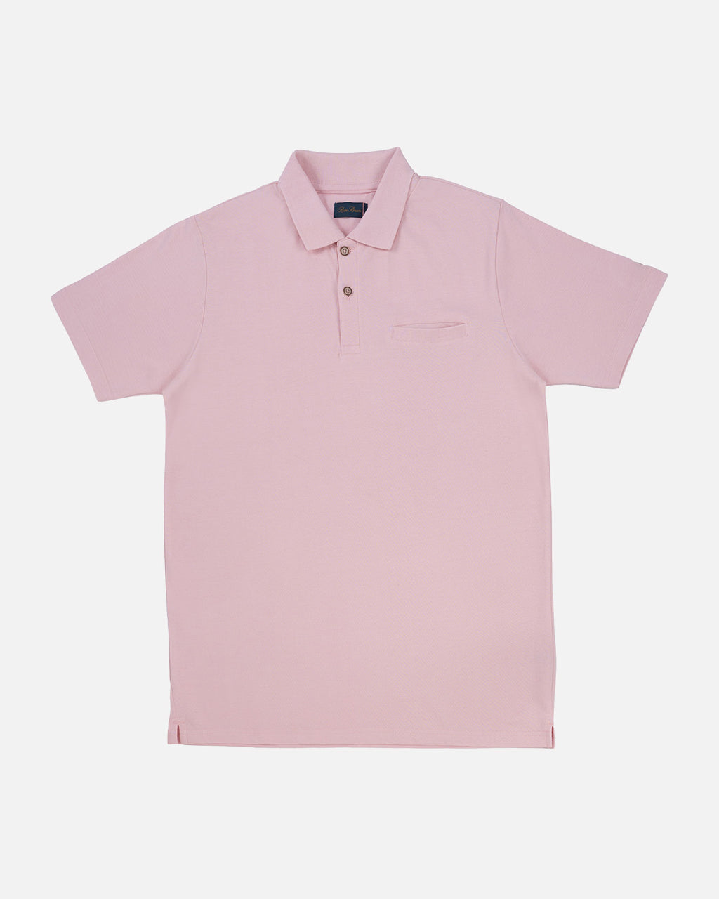 Bare Brown Light Pink Slim Fit Lightweight Polo T-Shirt
