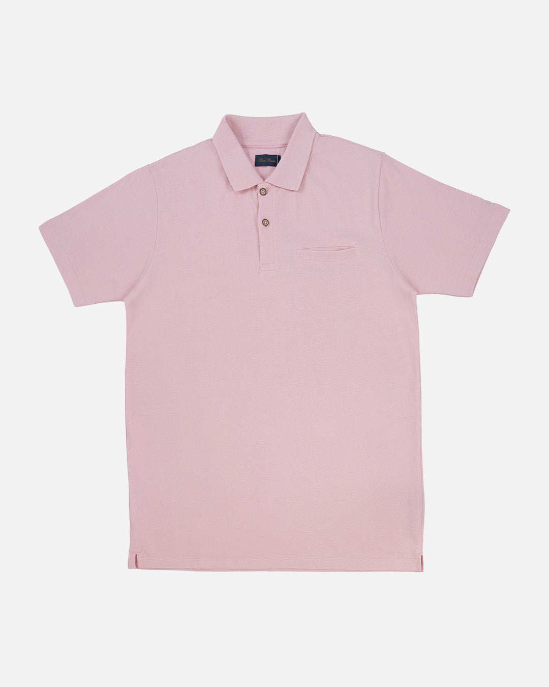 Bare Brown Light Pink Slim Fit Lightweight Polo T-Shirt