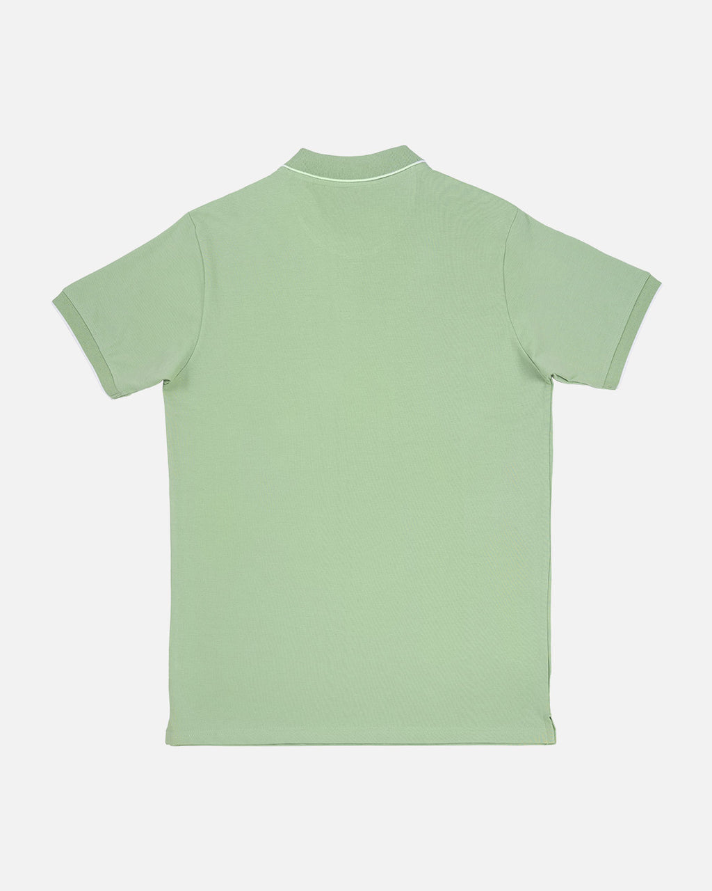 Bare Brown Light Green Slim Fit Lightweight Polo T-Shirt