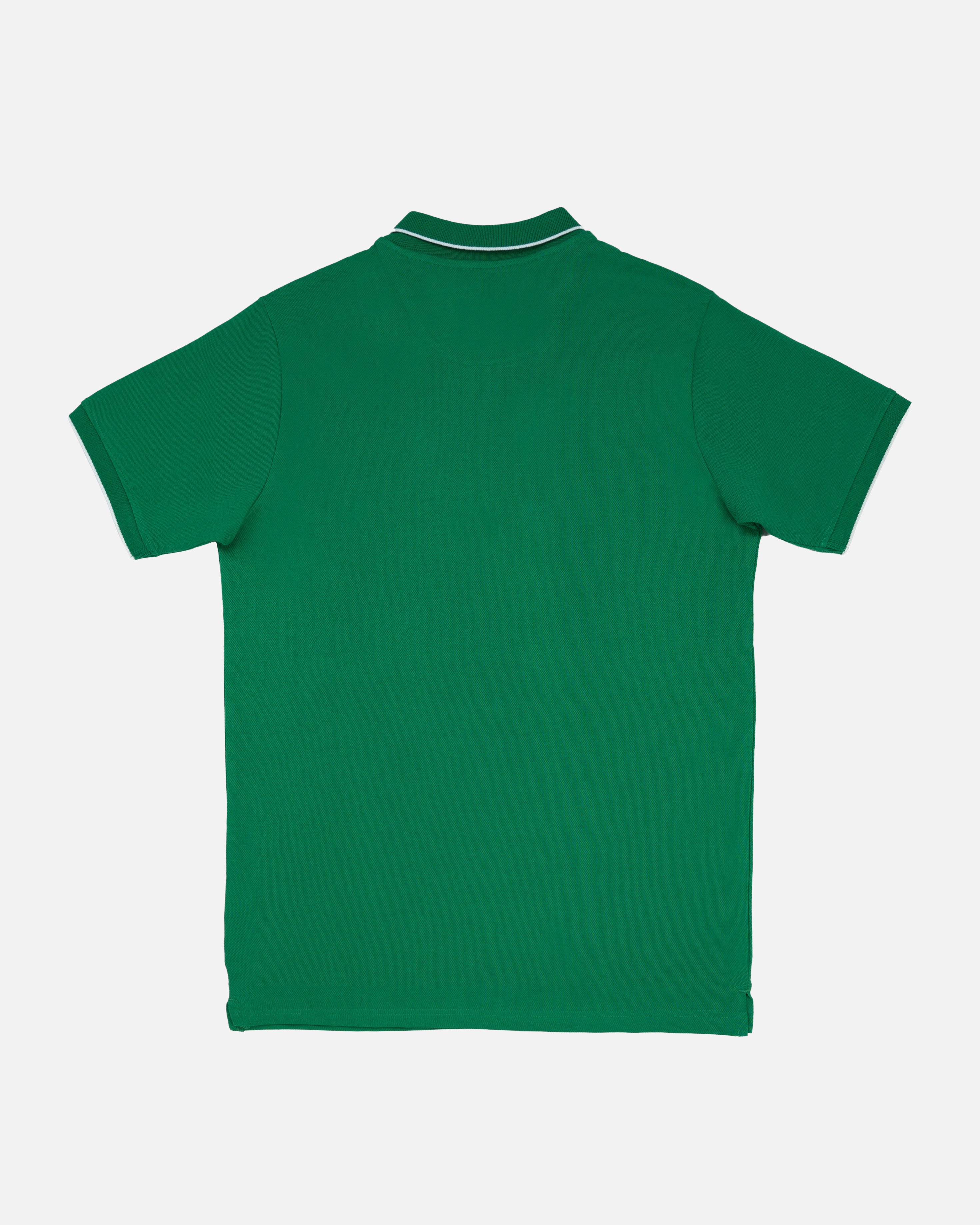Bare Brown Green Slim Fit Lightweight Polo T-Shirt