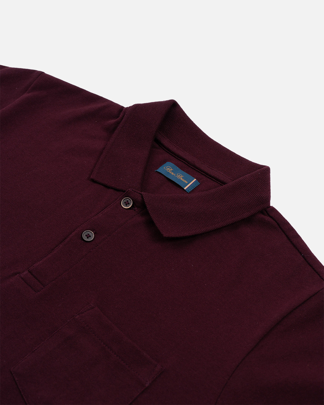Bare Brown Wine Slim Fit Lightweight Polo T-Shirt