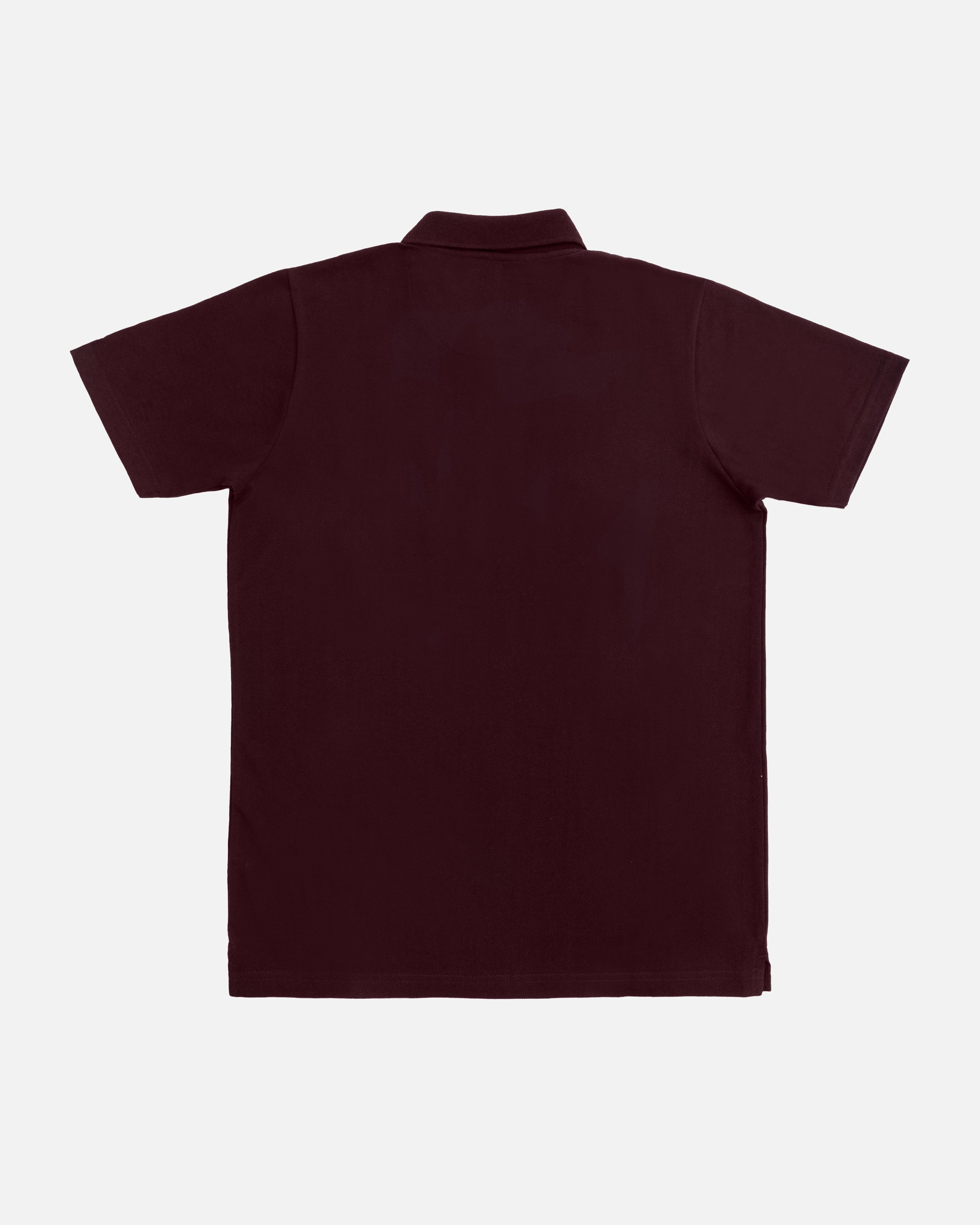 Bare Brown Wine Slim Fit Lightweight Polo T-Shirt