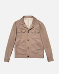 Bare Brown Button Closure Shacket with 4 Pockets - Beige
