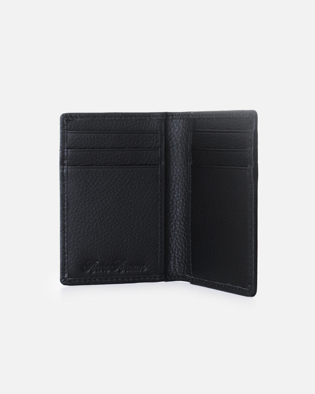 Genuine Leather Black Bi-fold Card Holder With RFID Protection