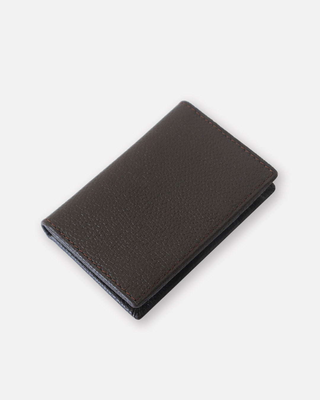 Genuine Leather Brown Bi-fold Card Holder With RFID Protection