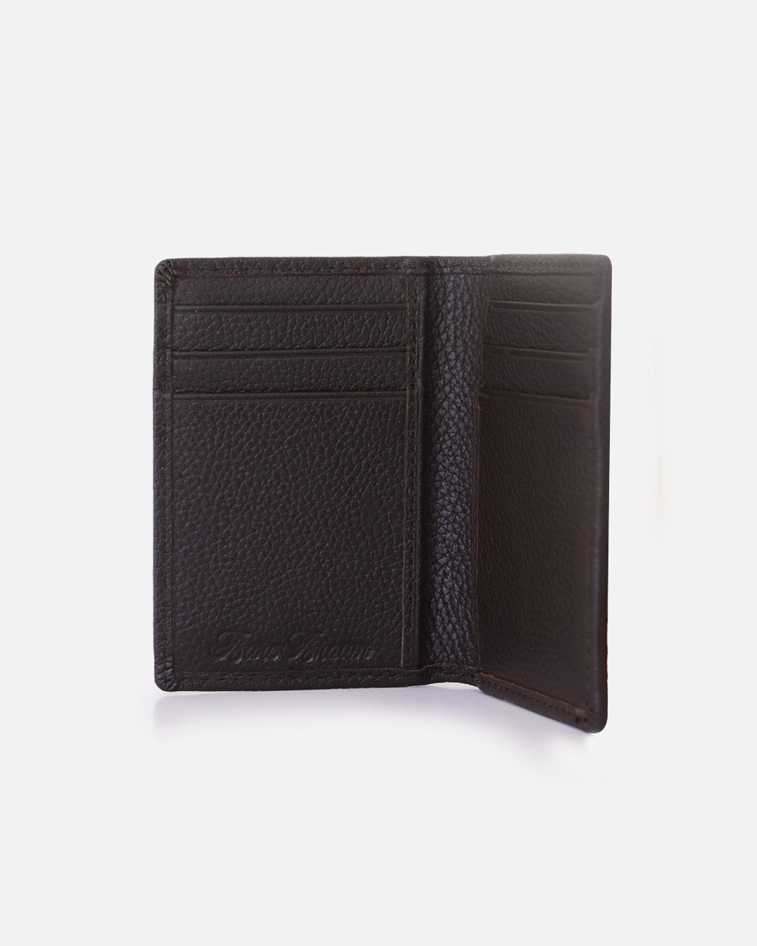 Genuine Leather Brown Bi-fold Card Holder With RFID Protection