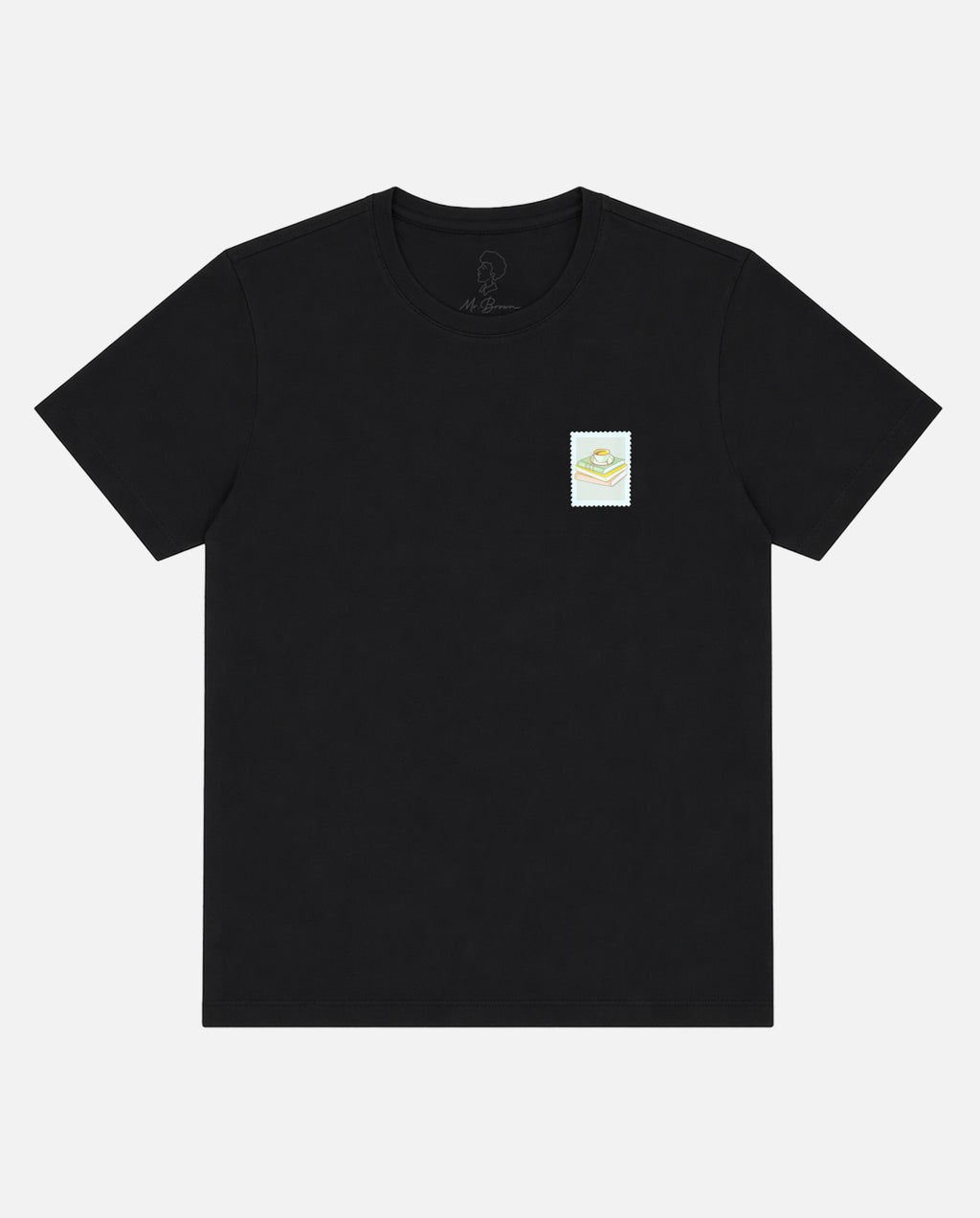 Bare Brown Black Slim Fit Crew Neck T-Shirt