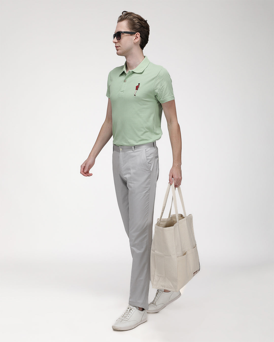 Mr.Brown Green Slim Fit Lightweight Polo T-Shirt