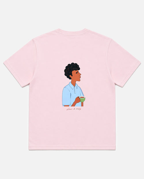 Bare Brown  Pink Slim Fit Crew Neck T-Shirt