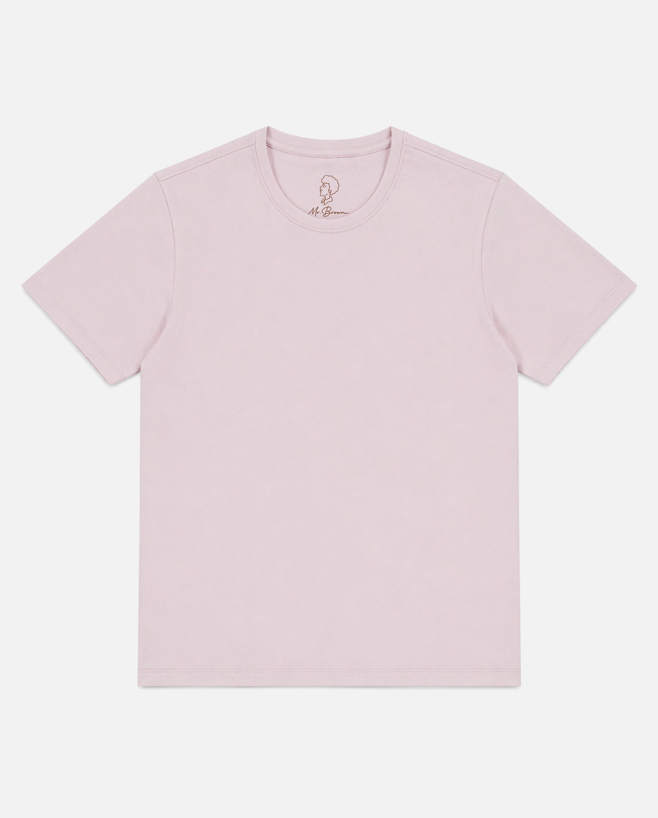 Bare Brown  Pink Slim Fit Crew Neck T-Shirt