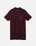 Mr.Brown Maroon Slim Fit Lightweight Polo T-Shirt