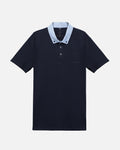 Bare Brown Navy Slim Fit Light weight Polo T-Shirt