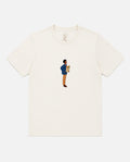 Bare Brown Off-White Slim Fit Crew Neck T-Shirt