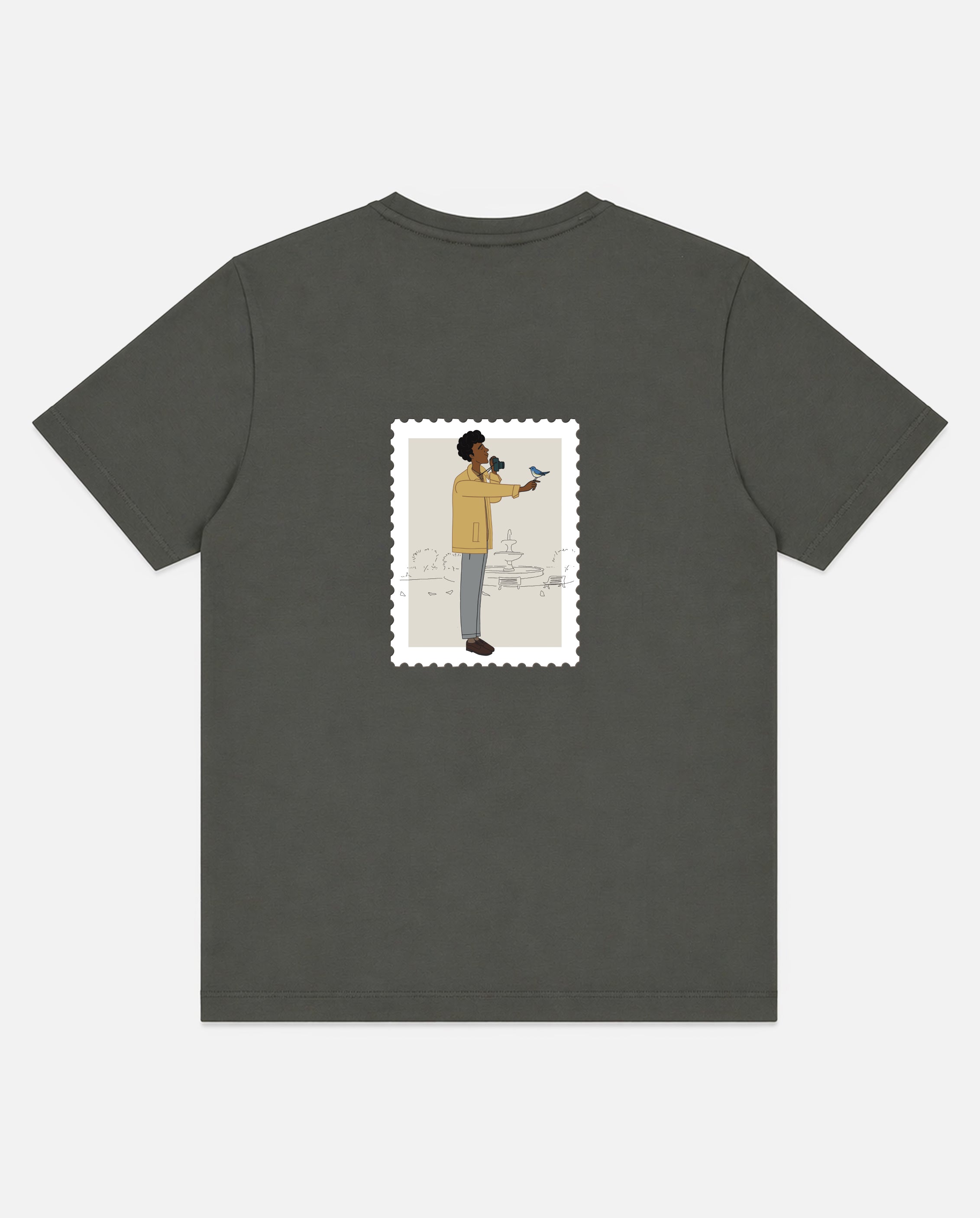 Bare Brown Olive Slim Fit Crew Neck T-Shirt