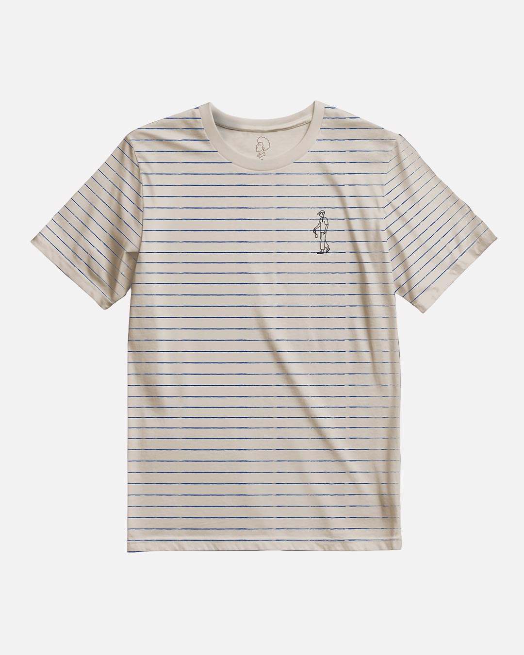 Bare Brown Beige Slim Fit Crew Neck T-Shirt