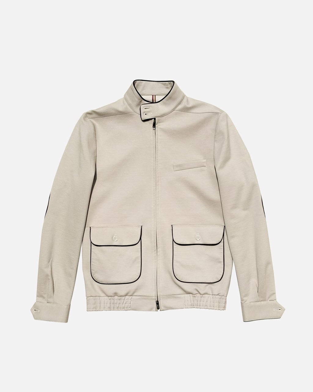 Bare Brown Slim Fit Jacket with Suede Detailing & Elbow Patch - Beige