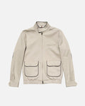 Bare Brown Slim Fit Jacket with Suede Detailing & Elbow Patch - Beige