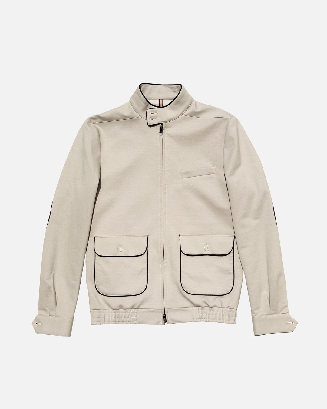 Bare Brown Slim Fit Jacket with Suede Detailing & Elbow Patch - Beige