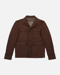 Bare Brown Corduroy Overshirt with Pockets - Brown