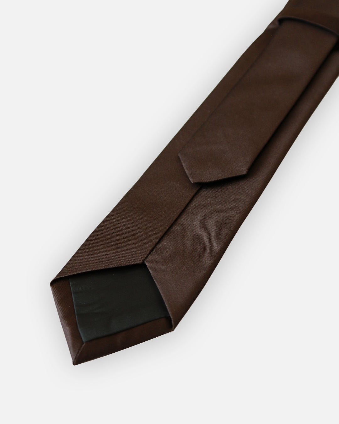 Men's Perfect Plain Satin Tie - Brown