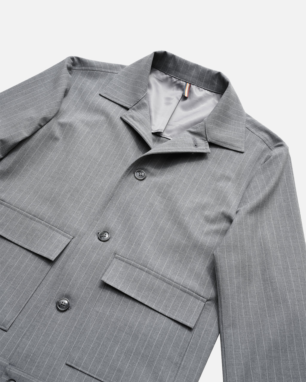 Bare Brown Striped Shacket - Grey