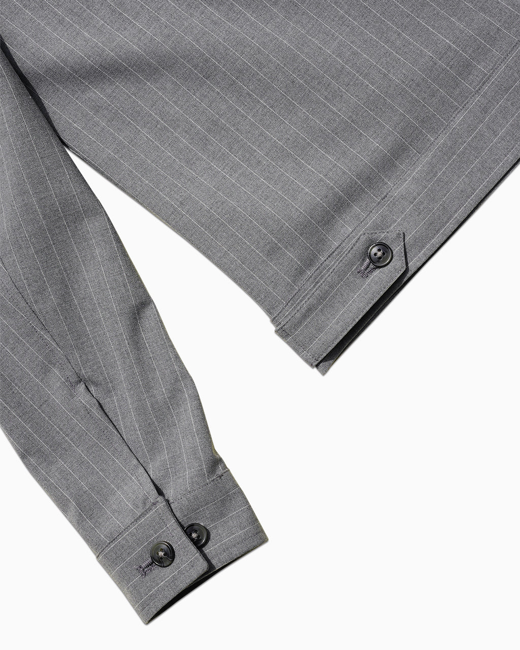 Bare Brown Striped Shacket - Grey