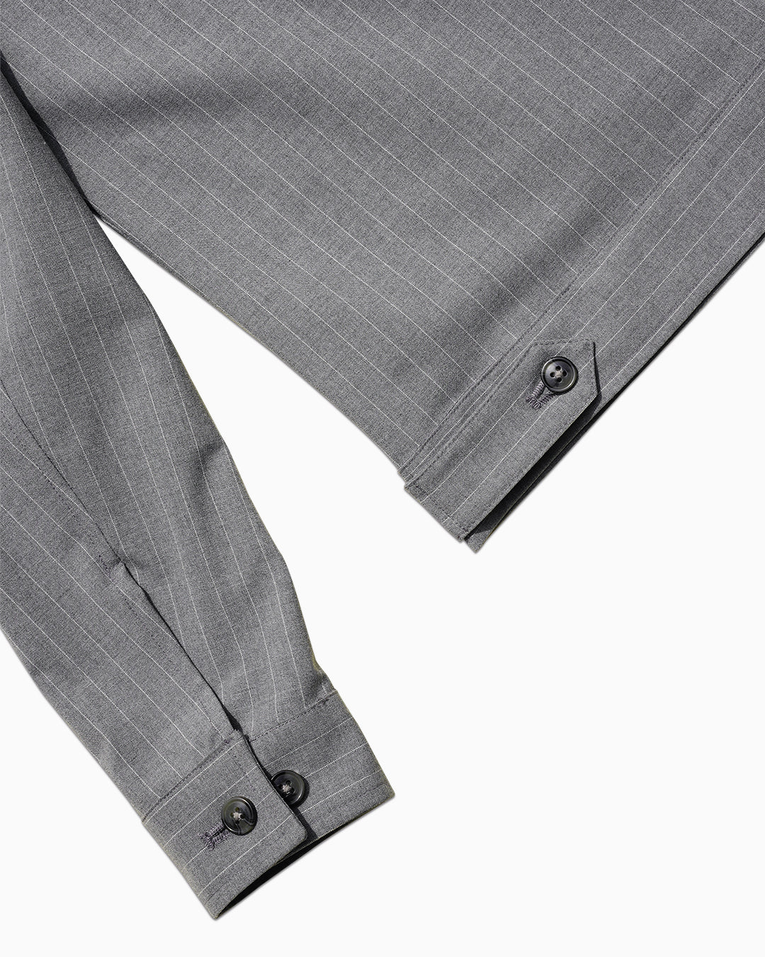 Bare Brown Striped Shacket - Grey