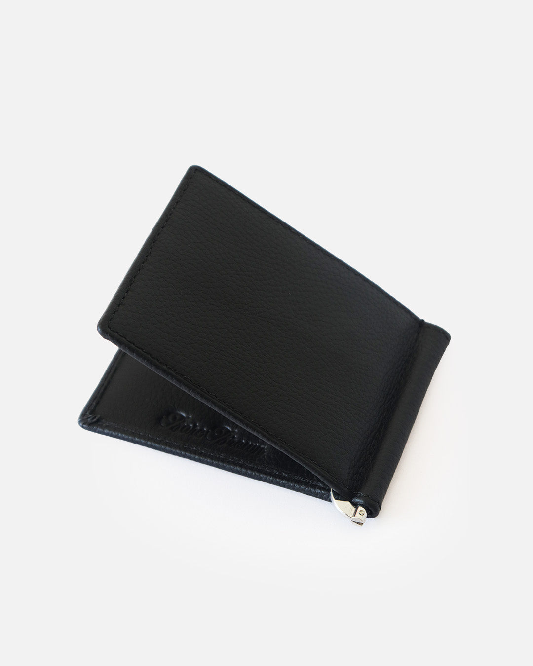 Genuine Leather Black Money Clip With RFID Protection