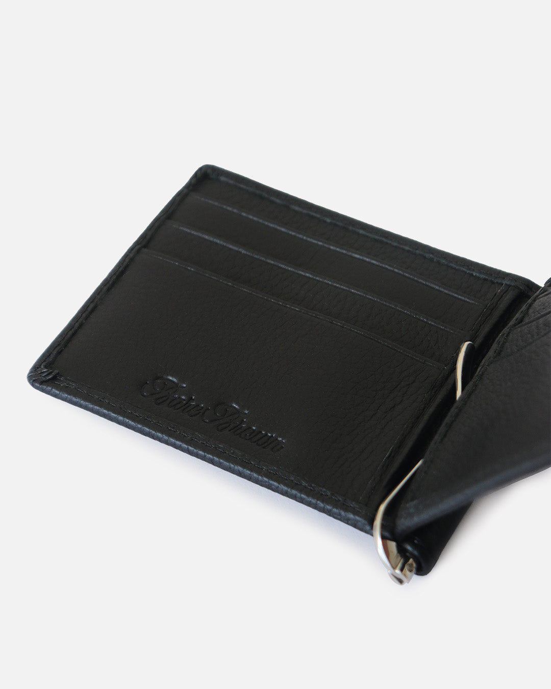 Genuine Leather Black Money Clip With RFID Protection