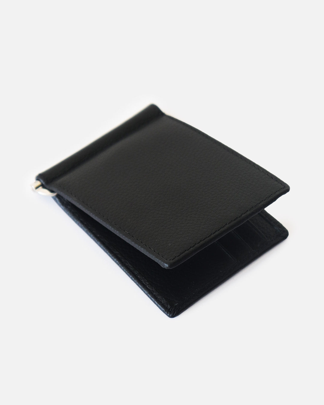 Genuine Leather Black Money Clip With RFID Protection