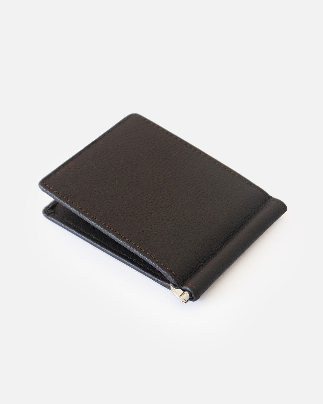 Genuine Leather Brown Money Clip With RFID Protection