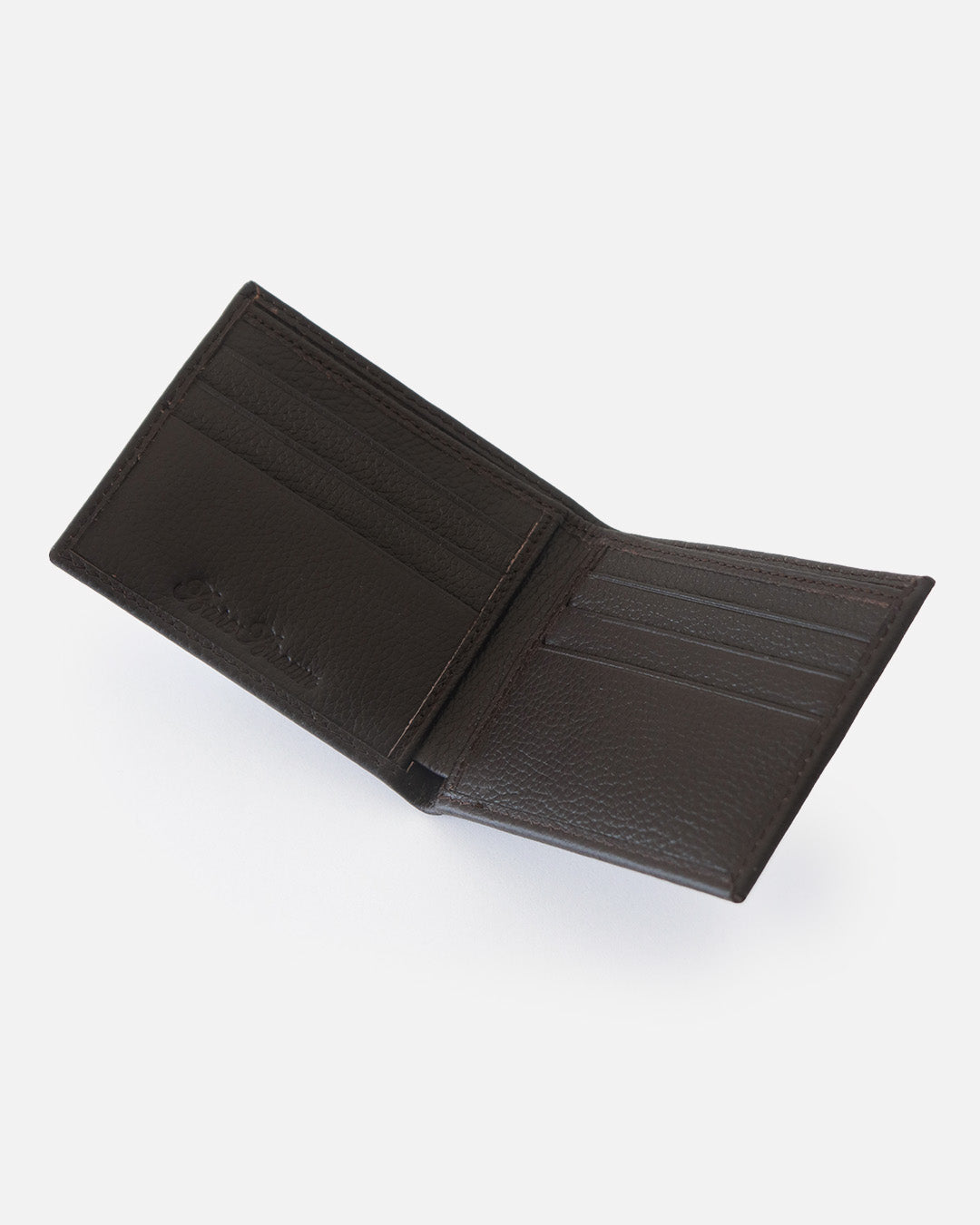 Genuine Leather Brown Bi-fold Wallet With RFID Protection